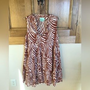 Women’s tiered cotton print dress. NWOT